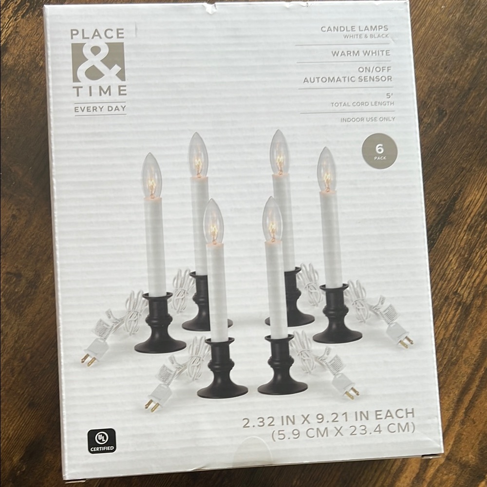 Black and White Candle Lamps
